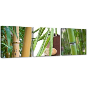 ZESTAW OBRAZÓW Bambus Zen Spa 120x40