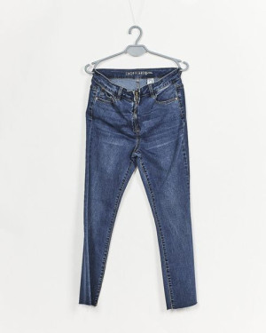Jeansy Damskie Granatowe Crop Next R. 40