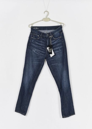 Jeansy Damskie Granatowe Raw R. 26/30