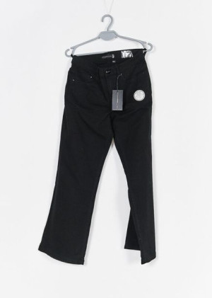 Jeansy Damskie Czarne Dzwony Denim R. 38