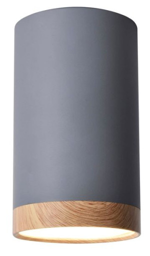 Lampa sufitowa, spot TUBA 15 szara