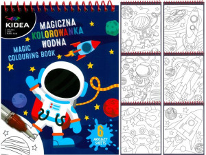 KIDEA Magiczna KOLOROWANKA WODNA KOSMOS Pisak WODĘ
