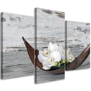 OBRAZ TRYPTYK Orchidea Kwiat 90x60