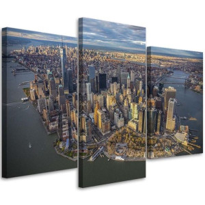 OBRAZ TRYPTYK Nowy Jork Manhattan Miasto 120x80