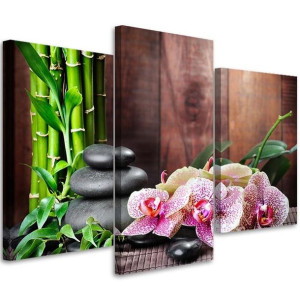 OBRAZ TRYPTYK Orchidea Kwiaty Natura 150x100