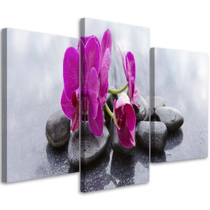 OBRAZ TRYPTYK Orchidea Kwiaty 60x40