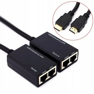 Kabel Konwerter Hdmi Na Lan Po Skrętce Rj45 30m