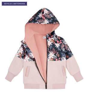 Bluza softshell Kwiaty na graficie 128/134