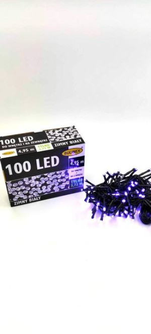 Lampki Led 100l 4,95m Dekoracji W Lini Zielony Przewód Biały
