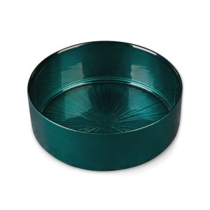 Szklana Misa Miska 15x5 Cm Turkusowy