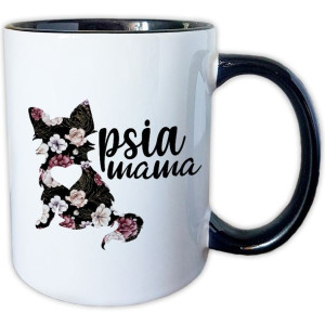 Kubek Psia Mama z pieskiem *RASY DO WYBORU*