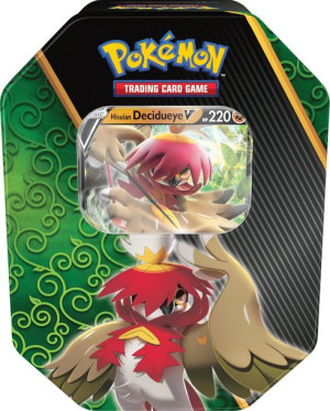 Pokemon TCG V Summer Tin 4x Booster + KOD +PROMO Hisuian Decidueye