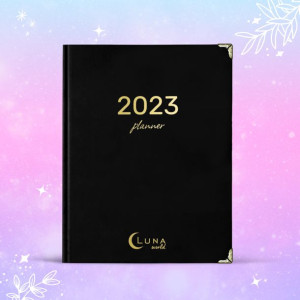 Kalendarz Planer 2023 dzienny CZARNY MĘSKI