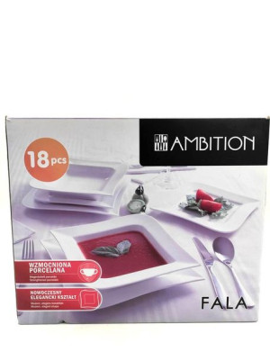 AM - Komplet obiadowy 18-elementowy Fala