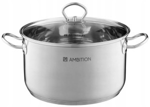Am-acero Garnek 26cm 8,2l Szkl Pokr Ind