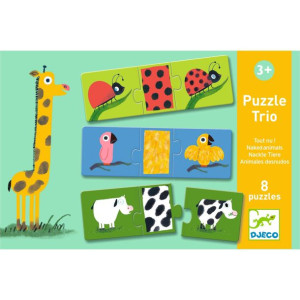 Puzzle edukacyjne Trio Ubierz Zwierzątko Djeco DJ08186