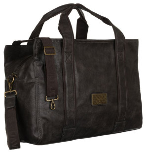 Męska torba podróżna w stylu vintage ze skóry ekologicznej — David Jones