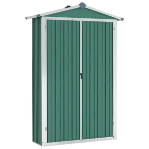 Szopa ogrodowa, zielona, 107,5x46x183 cm, stal galwanizowana