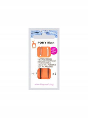 Metalowe igły do włóczki bezNiklu PONY BLACK 15871