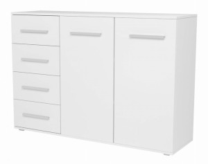 Komoda Toledo 2d4s Biel 2 Drzwi 4 Szuflady Salon