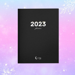 Kalendarz miesięczny 2023 A5 Luna World CZARNY