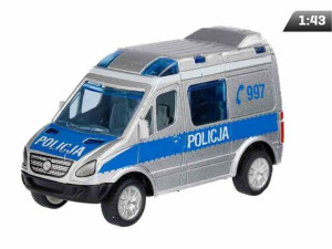 Auto Model 1:50, Mercedes-Benz Sprinter Mini, POLICJA, srebrny