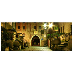 Gdańsk nocą   - obraz drukowany  100x40cm