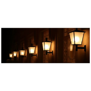 Lampy ścienne   - obraz drukowany  100x40cm