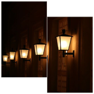 Lampy ścienne   - obraz drukowany  60x60cm