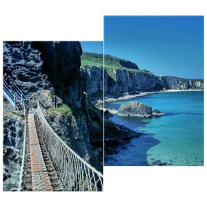 Widok z mostu Carrick-a-rede   - obraz drukowany  80x70cm