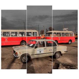 Duży Fiat   - obraz drukowany  90x80cm