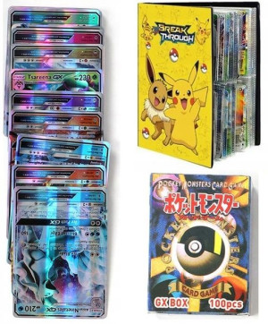 Zestaw Pokemon Karty 100 Gx Mega Album Prezent Fan