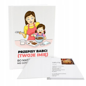 ALBUM KSIĄŻKA na PRZEPISY Prezent na DZIEŃ BABCI