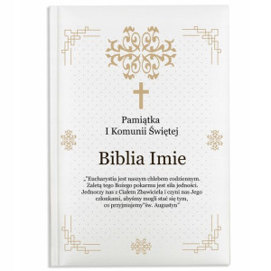 Biblia Pamiątka Komunii Świętej Własne Zdjęcie