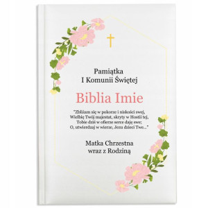 Biblia Pamiątka Komunii Świętej Własne Zdjęcie