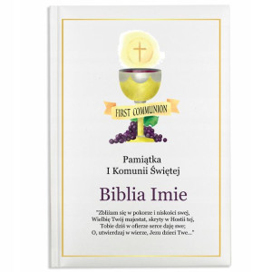 Biblia Pamiątka Komunii Świętej Własne Zdjęcie