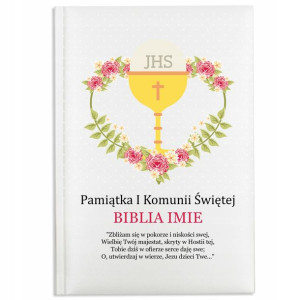 Biblia Pamiątka Komunii Świętej Własne Zdjęcie