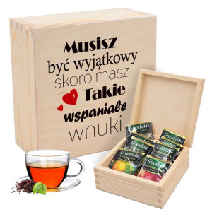 PUDEŁKO Herbaciarka PREZENT DZIADKA Dzień DZIADKA