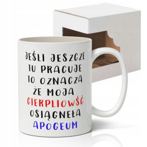 BIAŁY KUBEK DO PRACY 28 prezent korpo +gratis