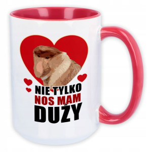 DUŻY Kubek XXL Czerwon Prezent na WALENTYNKI Wzory