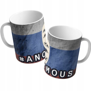 KUBEK 330ml ANONYMOUS Hacker Anonimus Dużo WZORÓW