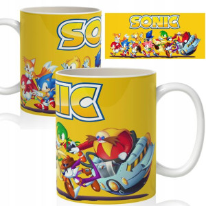 KUBEK 330ml PREZENT Wiele Wzorów SONIC Twoje IMIĘ