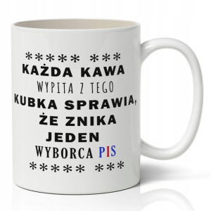 KUBEK BIAŁY WOLNE MEDIA 13media bez wyobu anty pis
