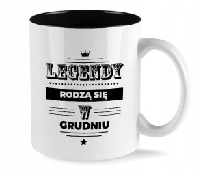 Kubek Czarne Wnętrze Legendy Rodzą Się W Grudniu
