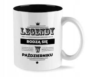 Kubek Czarne Wnętrze Legendy, Urodziny Październik