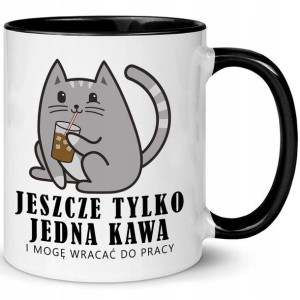 KUBEK CZARNY Na Prezent do PRACY SZKOŁY Wzory