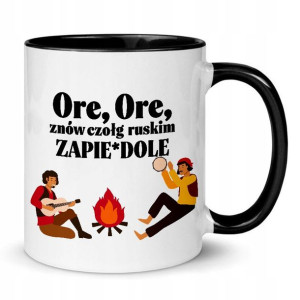KUBEK Czarny ORE ORE CZOŁG Znowu Zapie*dole Wzory