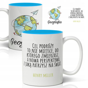 KUBEK dla Nauczyciela GEOGRAFII na Prezent Wzory
