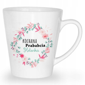 Kubek Latte Prezent Dla Prababci Twoje Imię Wzory