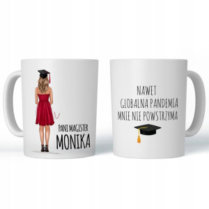 Kubek Pani Magister 04 + Imię, Prezent, Gratulacje